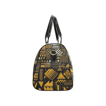 Load image into Gallery viewer, Gold and Black Duffle New Waterproof Travel Bag