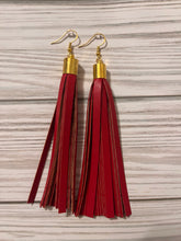 Load image into Gallery viewer, PU Leather Tassel Earrings
