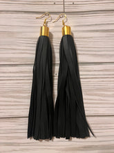 Load image into Gallery viewer, PU Leather Tassel Earrings
