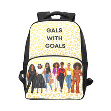 Load image into Gallery viewer, Gals with Goals Backpack Laptop Backpack

