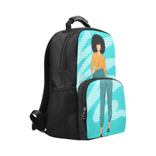 Load image into Gallery viewer, Teal lady Laptop Backpack
